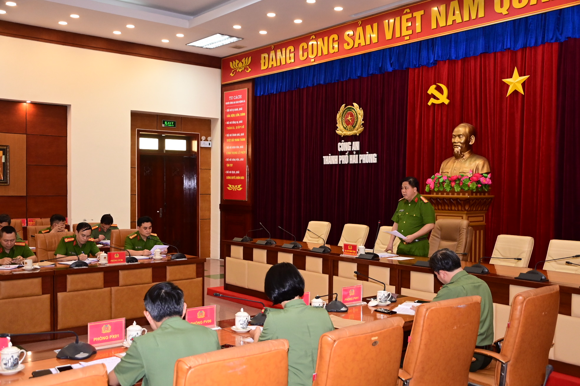 Ban Tổ chức kiểm tra chất lượng CSKV Công an thành phố triển khai các nội dung  năm 2023
